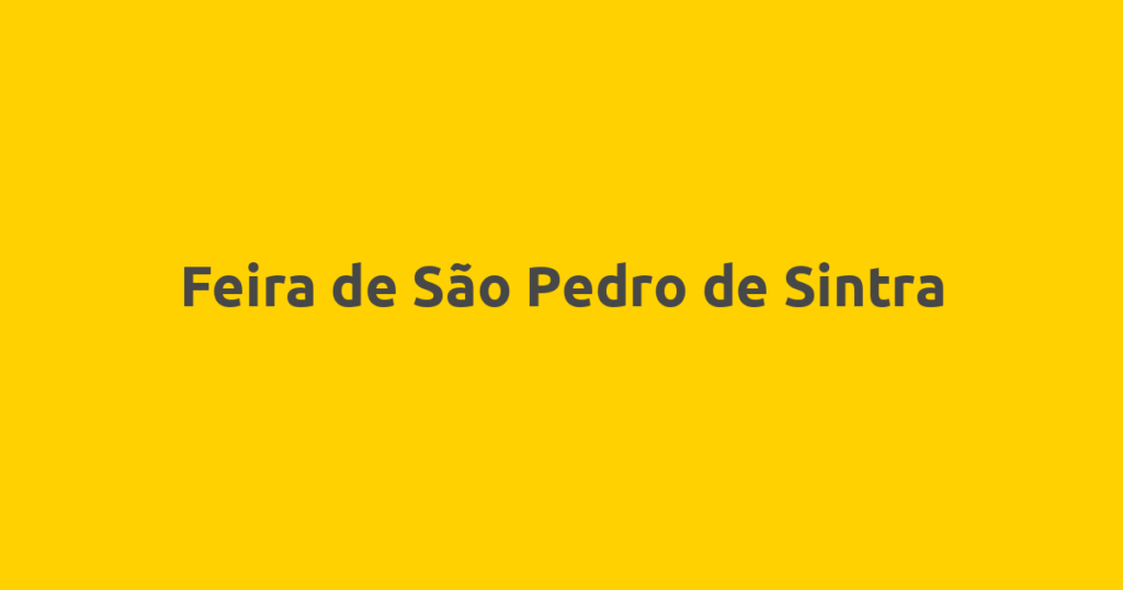 Feira de São Pedro de Sintra