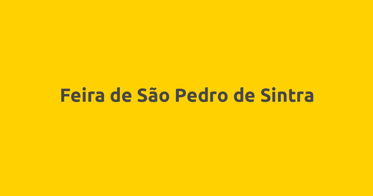 Feira de São Pedro de Sintra