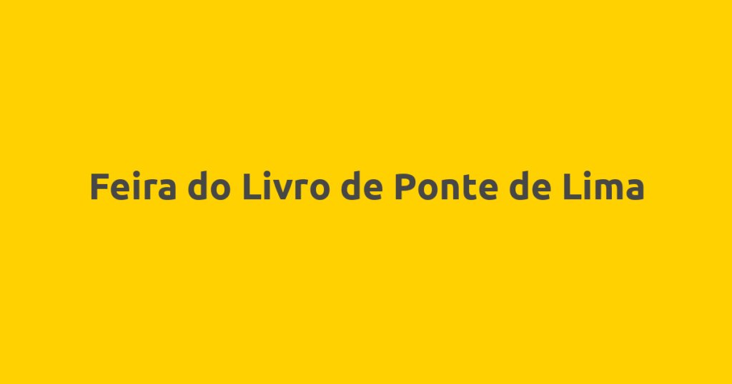 Feira do Livro de Ponte de Lima